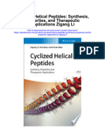 Cyclized Helical Peptides Synthesis Properties and Therapeutic Applications Zigang Li Full Chapter