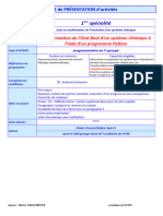 1ere Etat Final Reaction Python