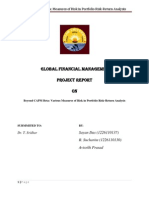 Global Financial Managemnt Project Report ON: Beyond CAPM Beta: Measures of Risk in Portfolio Risk-Return Analysis