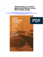 Cypriot Nationalisms in Context History Identity and Politics 1St Ed Edition Thekla Kyritsi Full Chapter