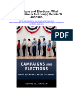 Download Campaigns And Elections What Everyone Needs To Knowr Dennis W Johnson full chapter