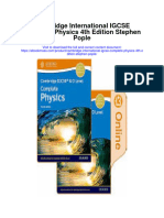 Cambridge International Igcse Complete Physics 4Th Edition Stephen Pople Full Chapter