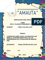 Actividad Etica y Filosofía para El Pensamiento Crítico