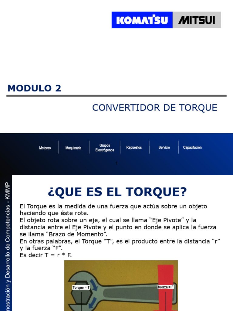 Presentacion - Convertidor de Torque | PDF | Turbina | Esfuerzo de torsión