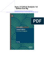 Download Cancel Culture A Critical Analysis 1St Edition Eve Ng full chapter
