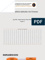 005af Estadística Aplicada A Las Finanzas: Ing. Msc. Angel Antonio Rivas Rivera Sesión 7