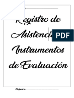 Registro de Asistenc Iae Instrumentos de Evaluación