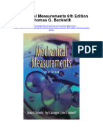 Mechanical Measurements 6Th Edition Thomas G Beckwith Full Chapter