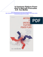 Antitrust and Upstream Platform Power Plays A Policy in Bed With Procrustes A K Von Moltke Full Chapter