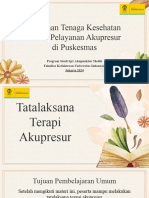 Pelatihan Akupresur - Tatalaksana Terapi Akupresur