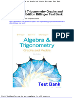 Online Download Algebra and Trigonometry Graphs and Models 5Th Edition Bittinger Test Bank Full