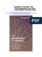 The Geography of Insight The Sciences The Humanities How They Differ Why They Matter Richard Foley Full Chapter