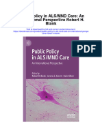 Public Policy in Als MND Care An International Perspective Robert H Blank All Chapter