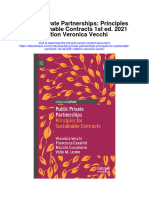 Public Private Partnerships Principles For Sustainable Contracts 1St Ed 2021 Edition Veronica Vecchi All Chapter
