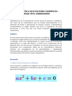 1 - Introducción A Las Ecuaciones Cuadráticas - Origen, Tipos, Generalidades
