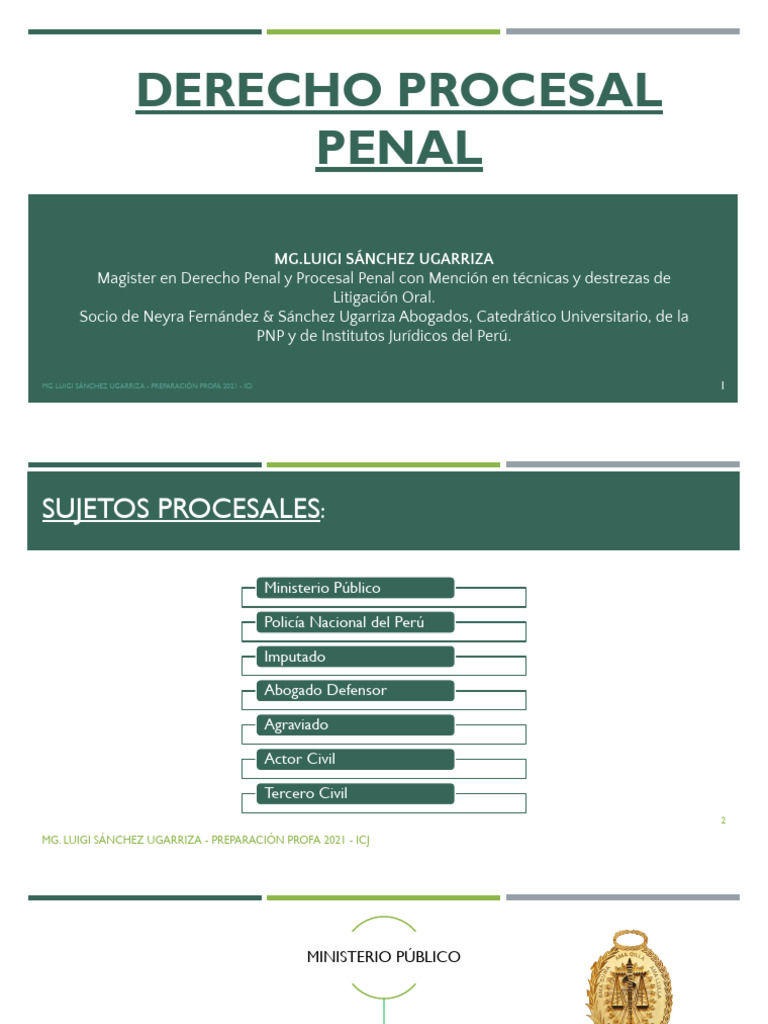 Sujetos y Etapas del Proceso Penal | PDF | Policía | Fiscal
