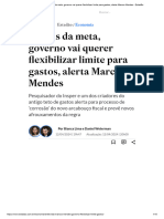 Depois Da Meta, Governo Vai Querer Flexibilizar Limite para Gastos, Alerta Marcos Mendes - Estadão