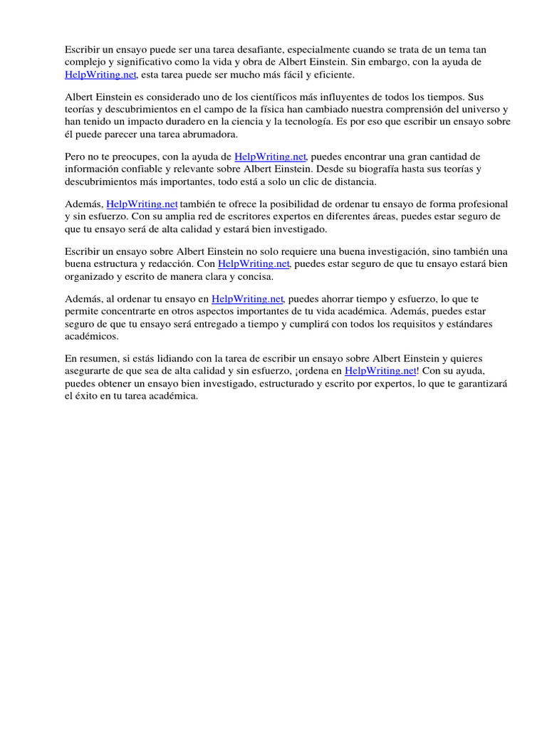 C mo escribir un ensayo sobre albert einstein descargar gratis pdf