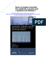 Download Applications Of Modern Heuristic Optimization Methods In Power And Energy Systems Lee Kwang Y full chapter