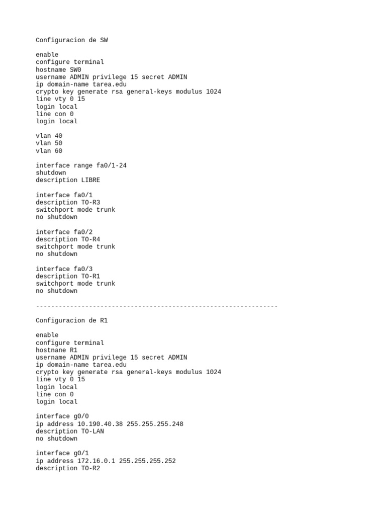 Plantilla Tarea 2 OSPF | PDF | Router (Computing) | Internet Protocols