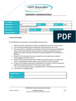 Assessment Answer Booklet Task 1 MEOWW-  RIICWD526E