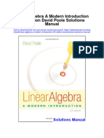 Download Linear Algebra A Modern Introduction 4Th Edition David Poole Solutions Manual pdf docx full chapter 2024