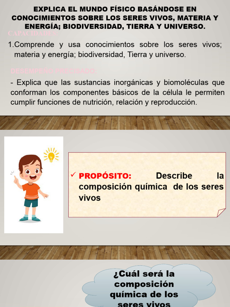 Composición Química de los Seres Vivos | PDF | Organismos | Biomoléculas