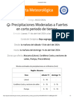 Alerta AA22 - 2024 - Precipitaciones Moderadas A Fuertes en Zonas de La Región de Atacama