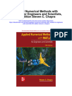 Applied Numerical Methods With Matlab For Engineers and Scientists 5Th Edition Steven C Chapra Full Chapter