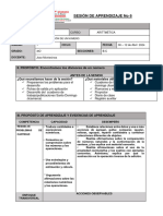 SESIÓN DE APRENDIZAJE No 6 ARITMÉTICA 4TO B,C PRIMARIA