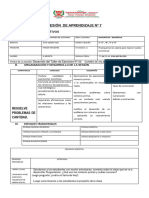 SESIÓN  DE APRENDIZAJE Nª 7 artimetica 2° sec