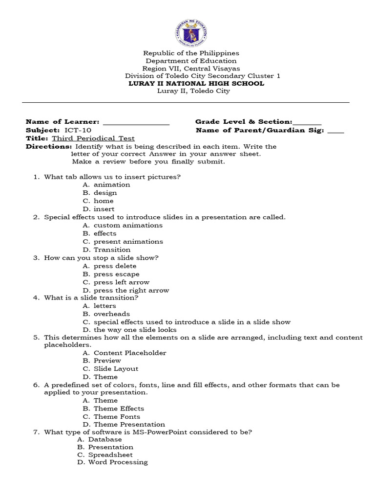 Ict Third Pt 1 Pdf Page Layout Microsoft Power Point