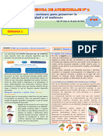 Semana 1: Asumimos Acciones para Preservar La Salud y El Ambiente