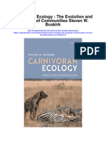 Download Carnivoran Ecology The Evolution And Function Of Communities Steven W Buskirk 2 full chapter