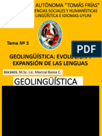 Tema 3 Geolinguistica y Evolucion de Lenguas