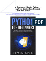 Download Python For Beginners Master Python Programming From Basics To Advanced Level Tim Simon all chapter