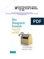 Data Management Essentials Using Sas and JMP Julie M Kezik Melissa E Hill Full Chapter