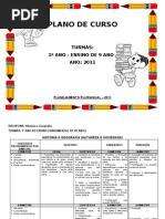MODELO PLANO DE CURSO 1º ANO FUNDAMENTAL