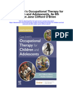 Download Case Smiths Occupational Therapy For Children And Adolescents 8E 8Th Edition Jane Clifford Obrien full chapter