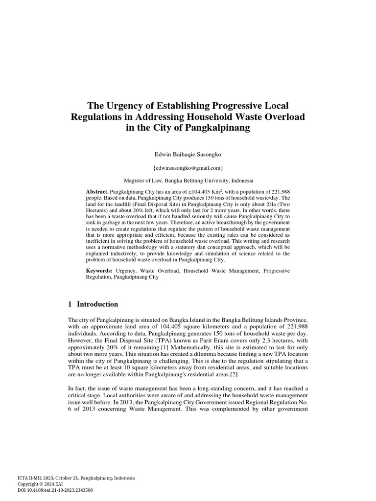 Edwin Icta Ii Mil 2024 Pdf Waste Justice