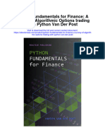 Python Fundamentals For Finance A Survey of Algorithmic Options Trading With Python Van Der Post All Chapter