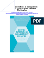Meeting Expectations in Management Education 1St Ed Edition Elizabeth Christopher Full Chapter