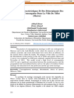 Études Des Caractéristiques Et Des Déterminants Des Mariages Consanguins Dans La Ville de Tiflet (Maroc)