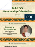 PAESS Membership Orientation (07 - 22)