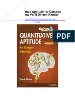 Quantitative Aptitude For Campus Interview Vol Ii Dinesh Khattar All Chapter
