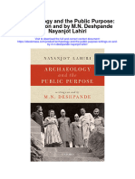 Archaeology and The Public Purpose Writings On and by M N Deshpande Nayanjot Lahiri Full Chapter