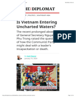 Is Vietnam Entering Uncharted Waters - The Diplomat
