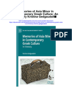 Download Memories Of Asia Minor In Contemporary Greek Culture An Itinerary Kristina Gedgaudaite full chapter