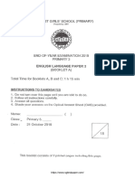 P3 English SA2 2019 MGS Exam Papers