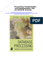 Database Processing Fundamentals Design and Implementation 16Th Edition David M Kroenke Full Chapter